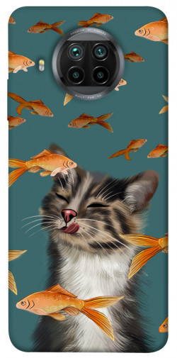 Чохол itsPrint Cat with fish для Xiaomi Mi 10T Lite / Redmi Note 9 Pro 5G