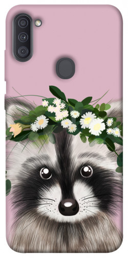 Чохол itsPrint Raccoon in flowers для Samsung Galaxy A11