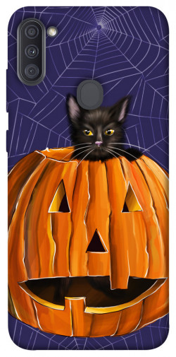 Чохол itsPrint Cat and pumpkin для Samsung Galaxy A11