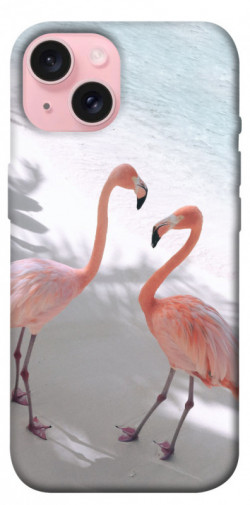 Чехол itsPrint Flamingos для Apple iPhone 15 (6.1")