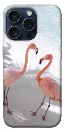 Чехол itsPrint Flamingos для Apple iPhone 15 Pro (6.1")