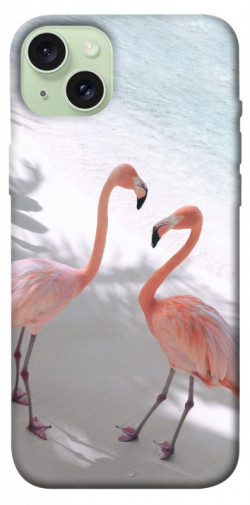 Чехол itsPrint Flamingos для Apple iPhone 15 Plus (6.7")