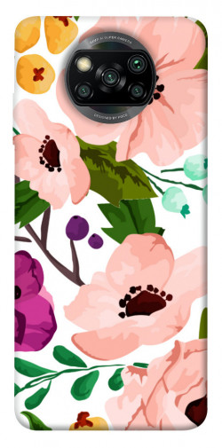 Чехол itsPrint Акварельные цветы для Xiaomi Poco X3 NFC / Poco X3 Pro