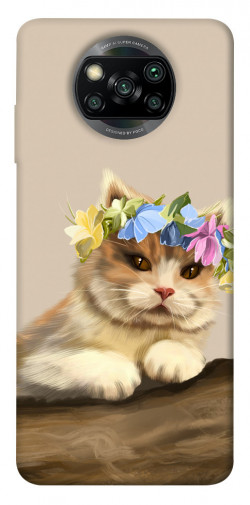 Чехол itsPrint Cat in flowers для Xiaomi Poco X3 NFC / Poco X3 Pro