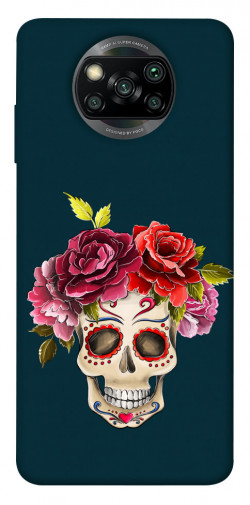 Чехол itsPrint Flower skull для Xiaomi Poco X3 NFC / Poco X3 Pro
