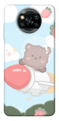 Чехол itsPrint Мишка на ракете для Xiaomi Poco X3 NFC / Poco X3 Pro