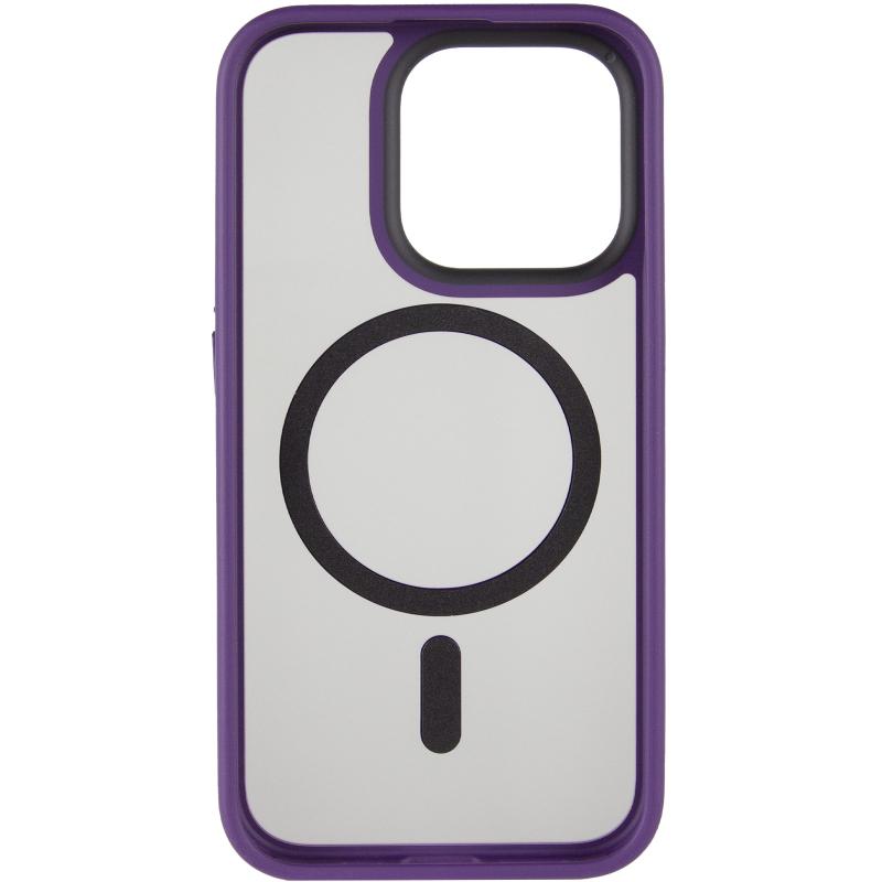 TPU+PC чехол Metal Buttons with MagSafe для Apple iPhone 15 Pro (6.1) на картинке №3