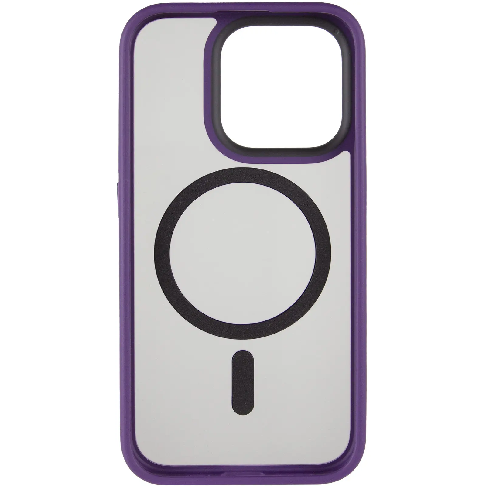 TPU+PC чехол Metal Buttons with MagSafe для Apple iPhone 15 Pro (6.1"), Темно-Фиолетовый 2, TPU+PC, купить оптом с доставкой