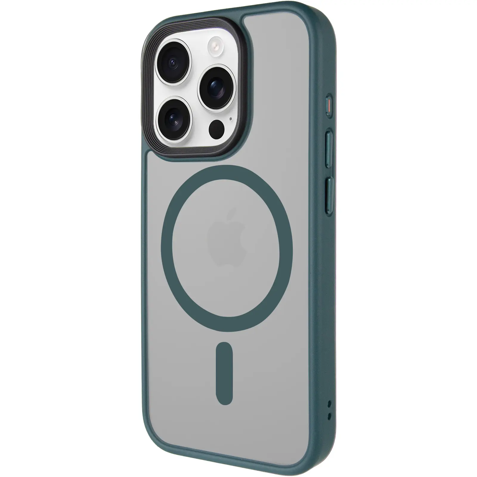 TPU+PC чехол Metal Buttons with MagSafe для Apple iPhone 15 Pro Max (6.7"), Зеленый, TPU+PC, купить оптом с доставкой
