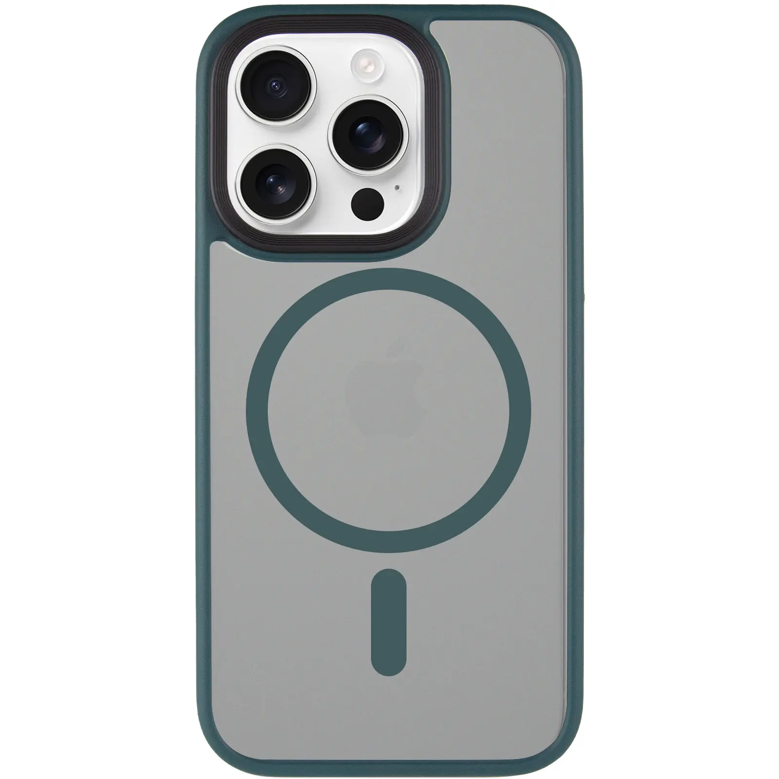 TPU+PC чехол Metal Buttons with MagSafe для Apple iPhone 15 Pro Max (6.7"), Зеленый 1, TPU+PC, купить оптом с доставкой