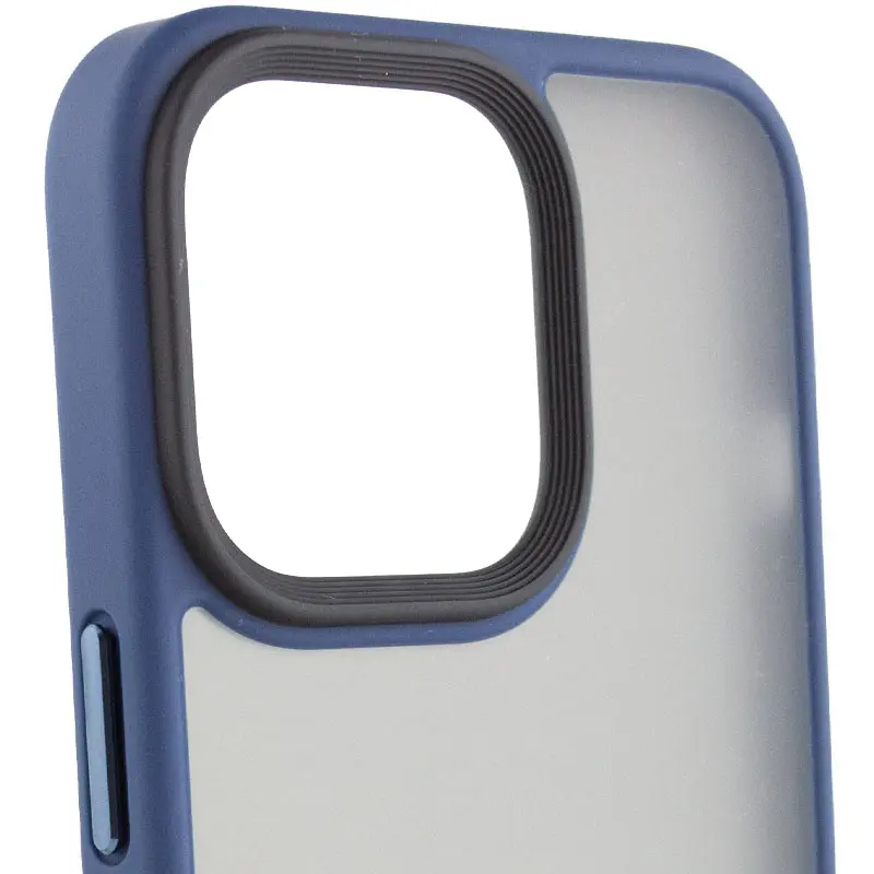 TPU+PC чохол Metal Buttons with MagSafe для Apple iPhone 15 Pro Max (6.7"), Синій / Navy Blue 1, TPU+PC, купити оптом з доставкою