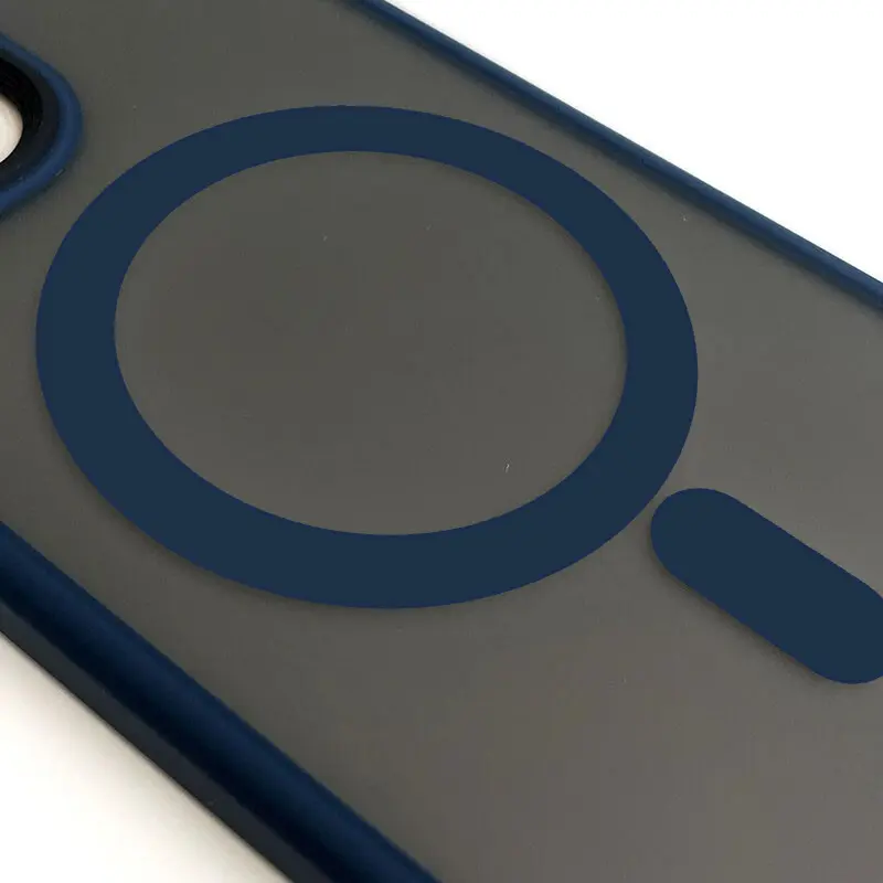 TPU+PC чохол Metal Buttons with MagSafe для Apple iPhone 15 Pro Max (6.7"), Синій / Navy Blue 2, TPU+PC, купити оптом з доставкою