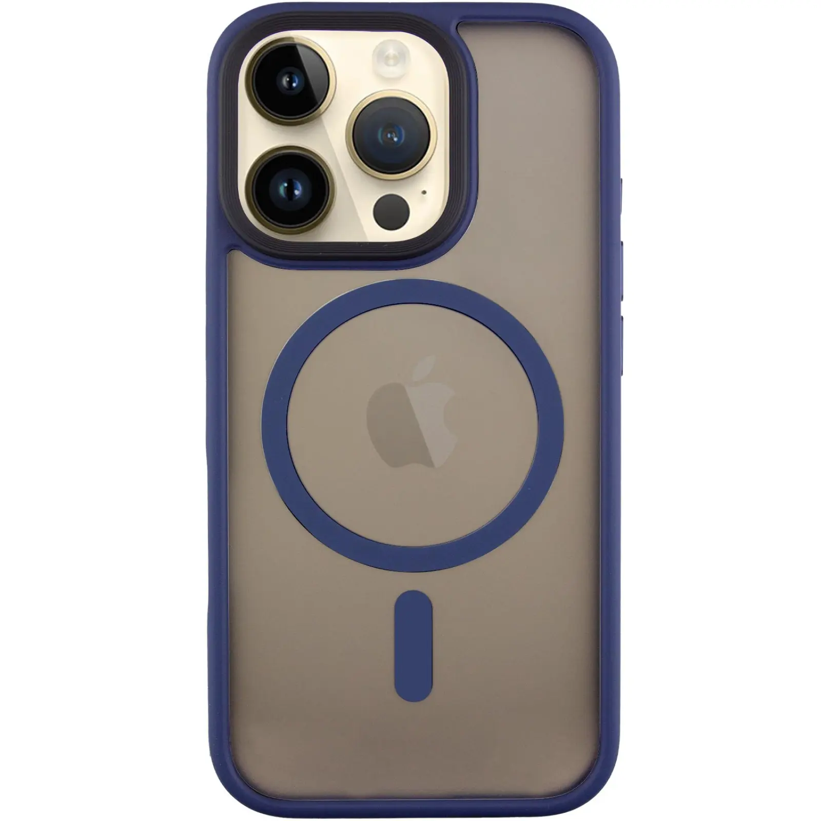 TPU+PC чохол Metal Buttons with MagSafe для Apple iPhone 16 Pro (6.3"), Синій, TPU+PC, купити оптом з доставкою