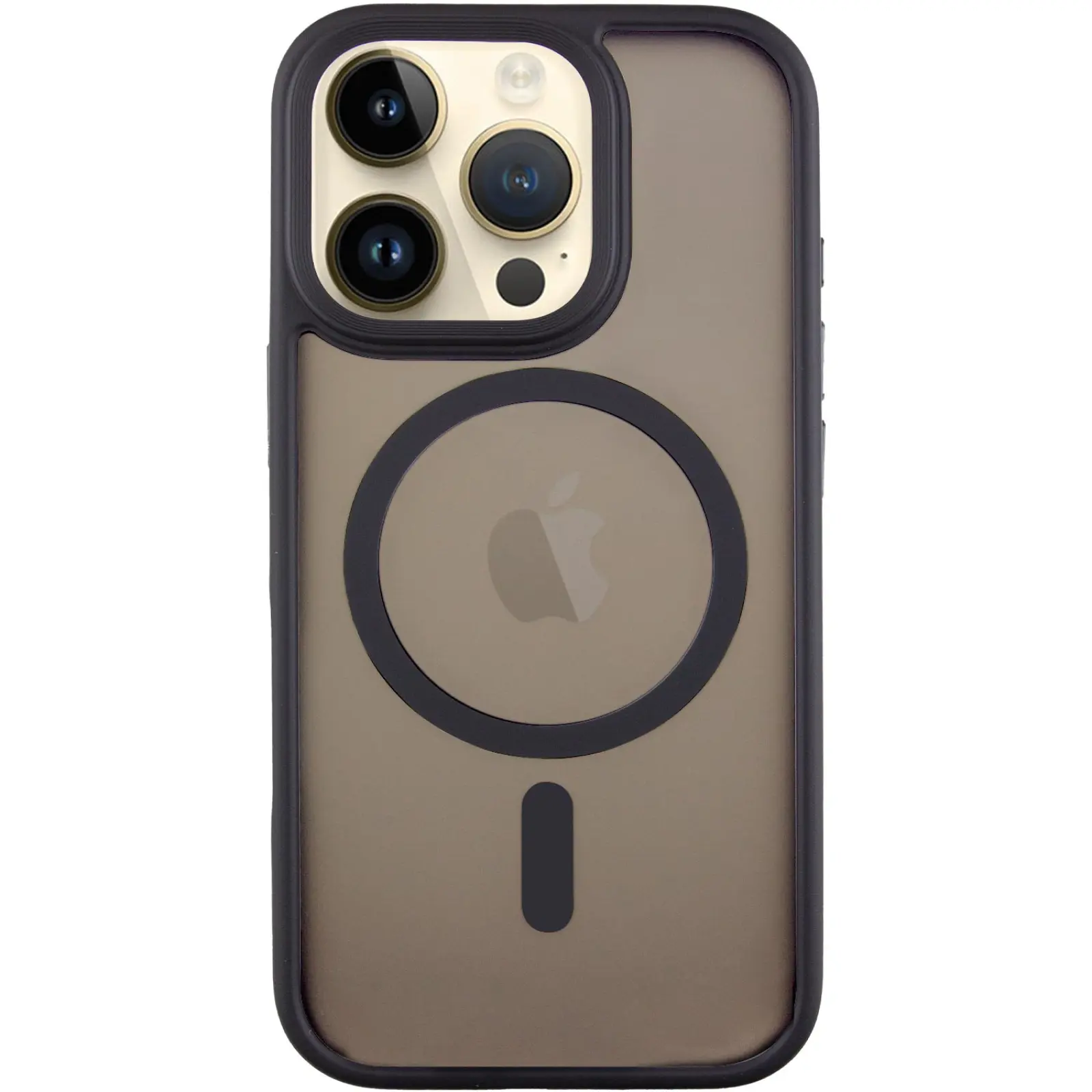 TPU+PC чохол Metal Buttons with MagSafe для Apple iPhone 16 Pro (6.3"), Чорний, TPU+PC, купити оптом з доставкою