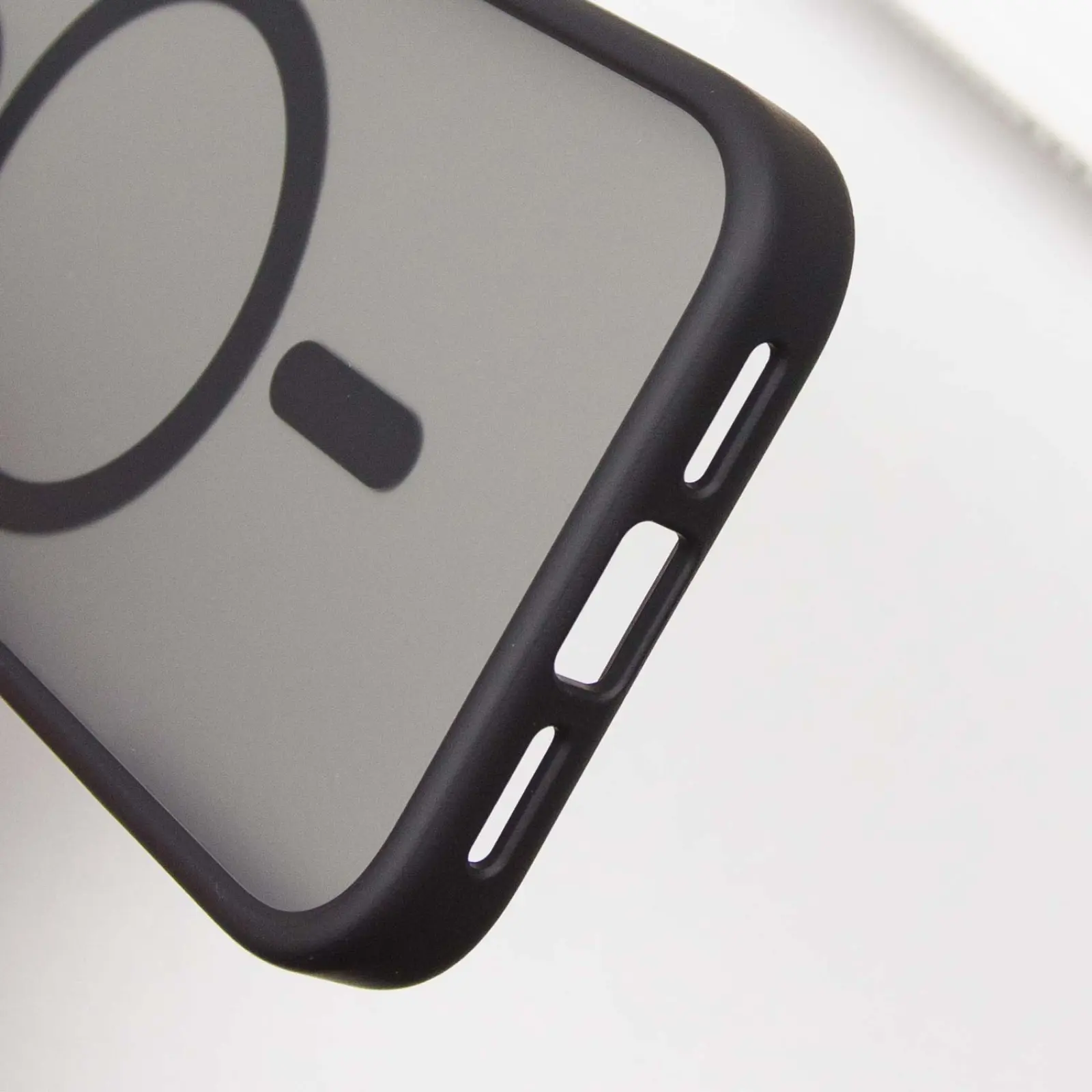 TPU+PC чохол Metal Buttons with MagSafe для Apple iPhone 16 Pro (6.3"), Чорний 4, TPU+PC, купити оптом з доставкою