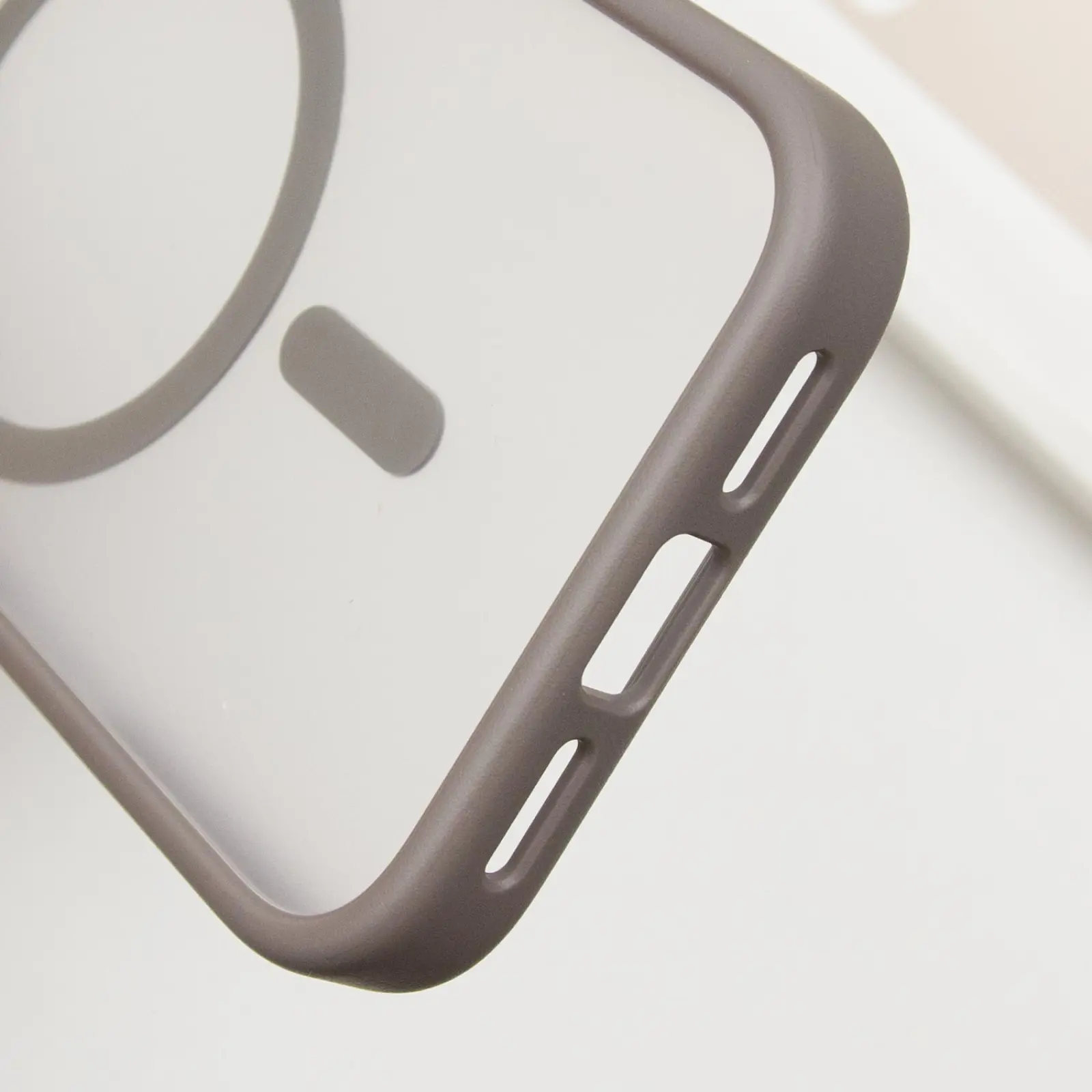 TPU+PC чохол Metal Buttons with MagSafe для Apple iPhone 16 Pro (6.3"), Сірий 4, TPU+PC, купити оптом з доставкою