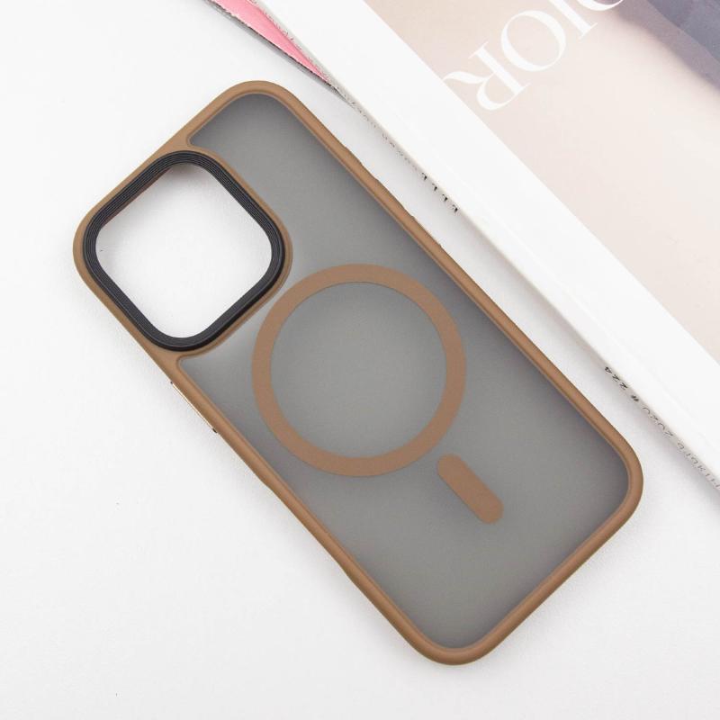 TPU+PC чехол Metal Buttons with MagSafe для Apple iPhone 16 Pro (6.3) на картинке №2