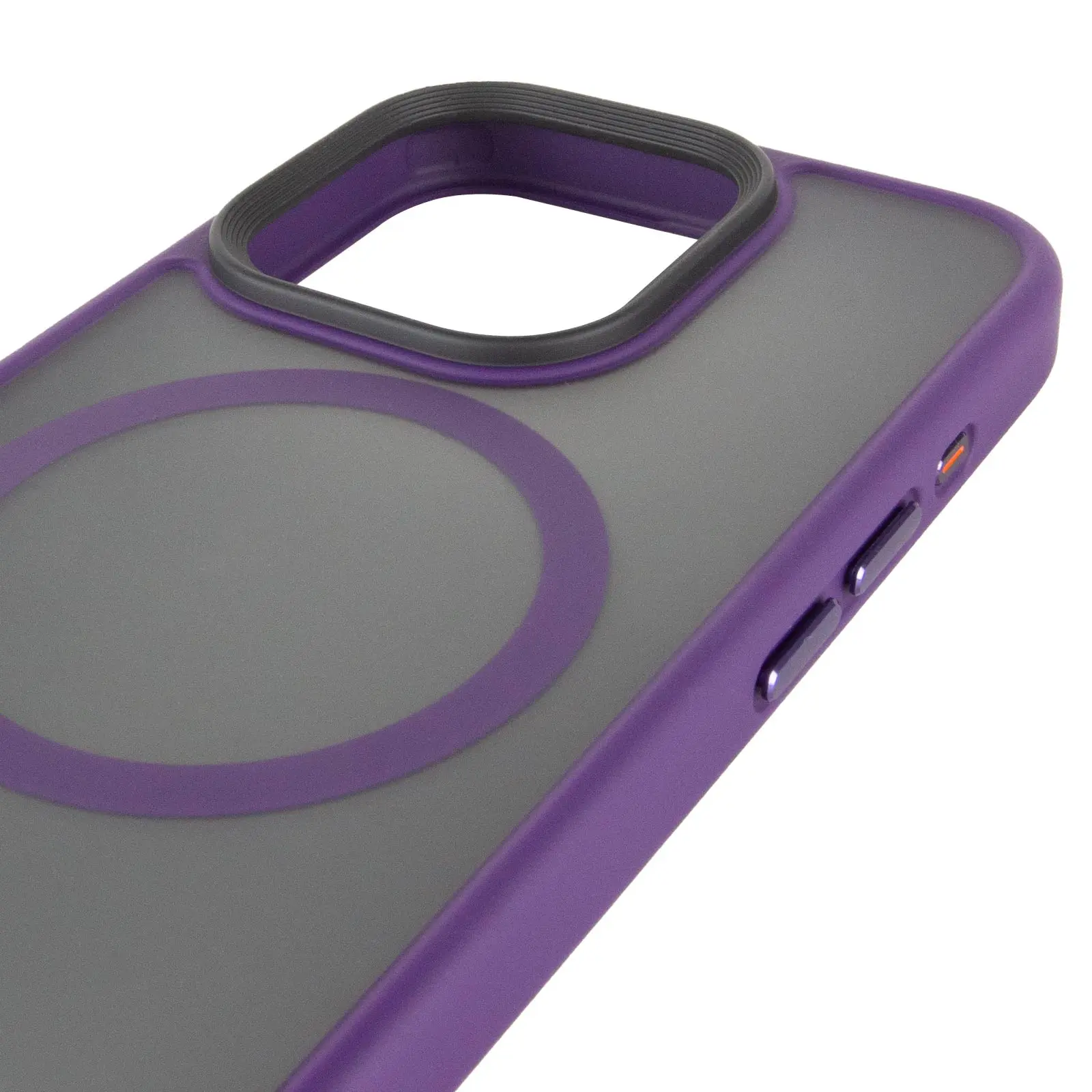 TPU+PC чехол Metal Buttons with MagSafe для Apple iPhone 16 Pro Max (6.9"), Темно-Фиолетовый 3, TPU+PC, купить оптом с доставкой