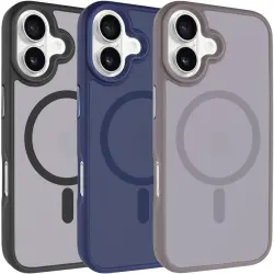 TPU+PC чехол Metal Buttons with MagSafe для Apple iPhone 17 (6.3")