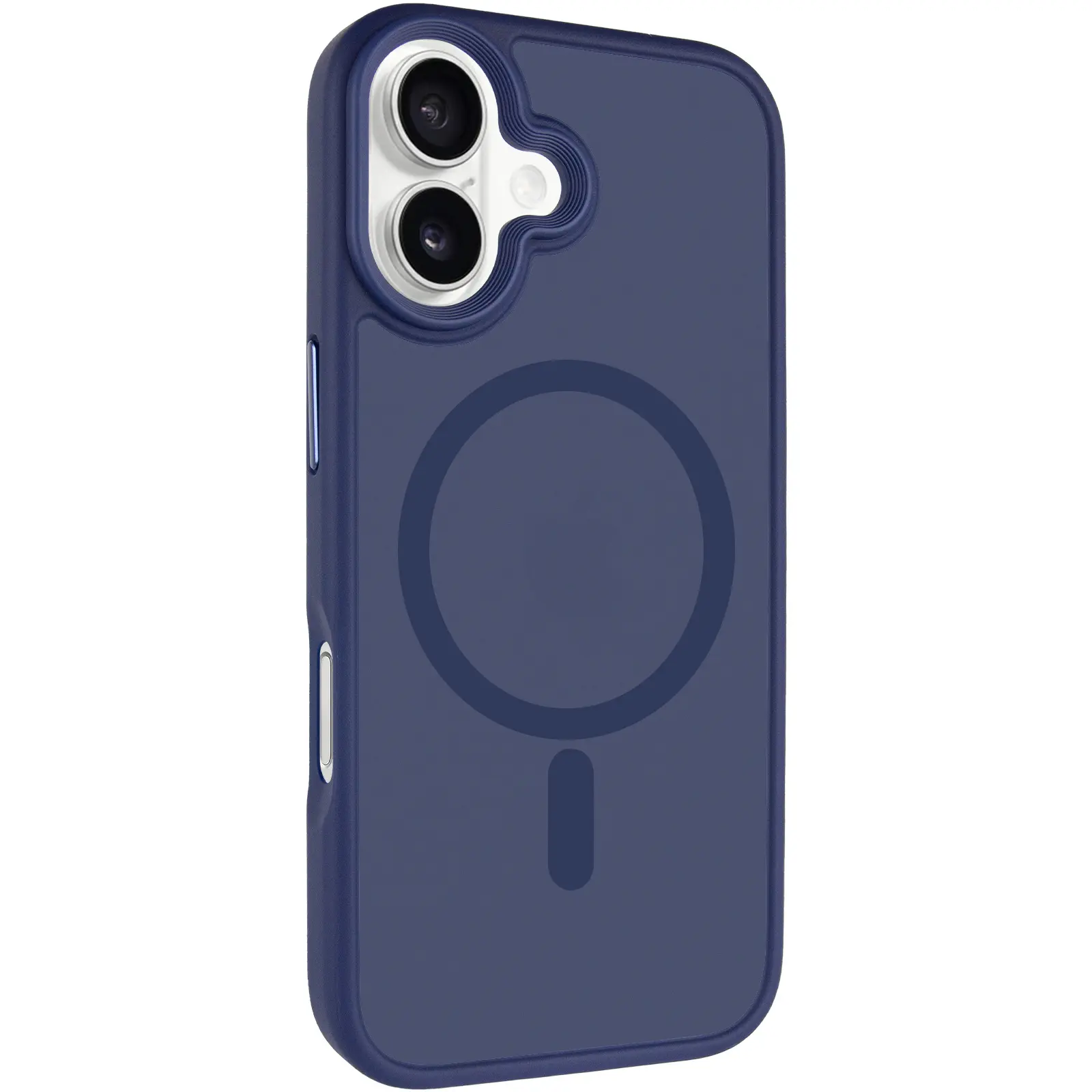 TPU+PC чехол Metal Buttons with MagSafe для Apple iPhone 17 (6.3"), Синий / Navy Blue, TPU+PC, купить оптом с доставкой