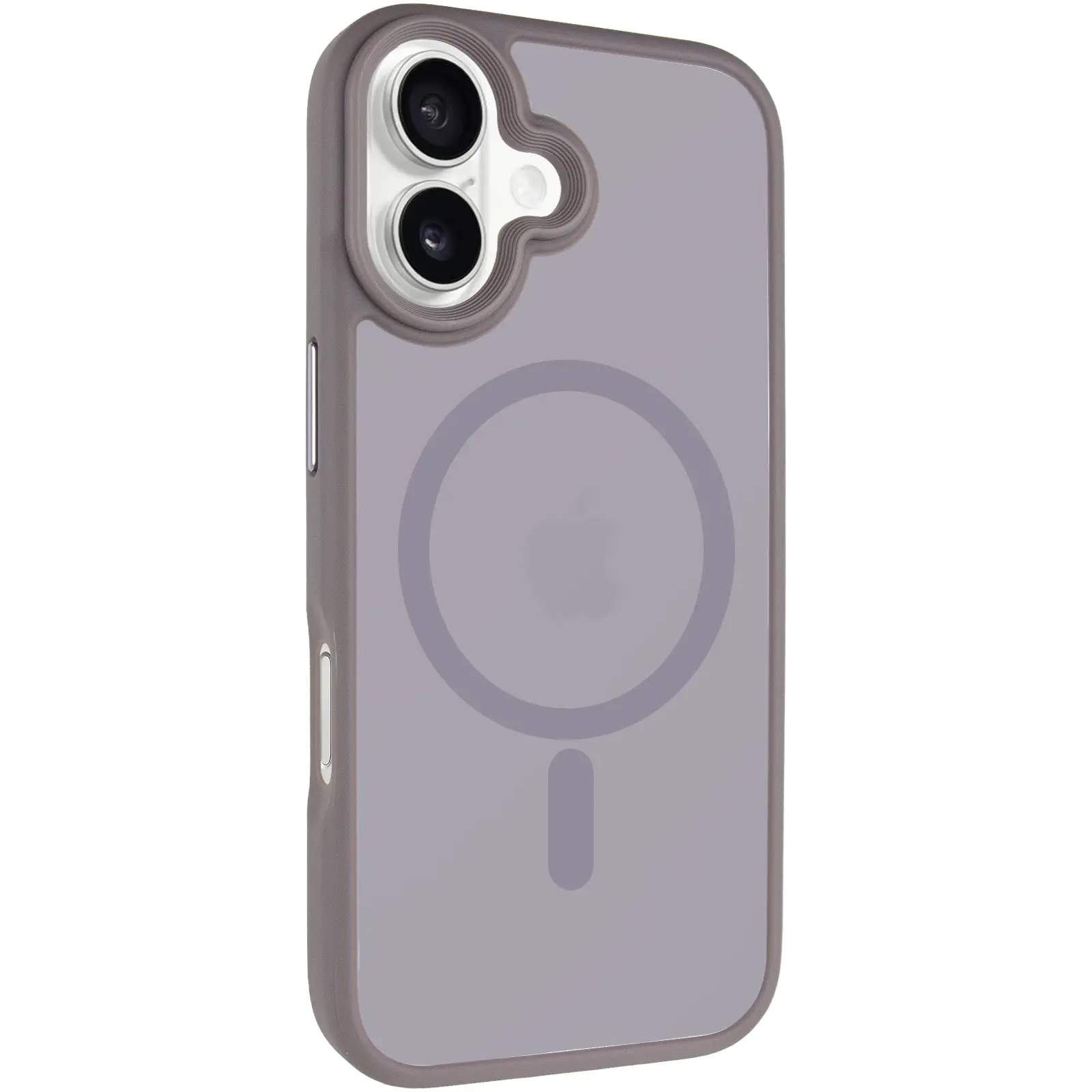 TPU+PC чехол Metal Buttons with MagSafe для Apple iPhone 17 (6.3"), Серый / Grey, TPU+PC, купить оптом с доставкой