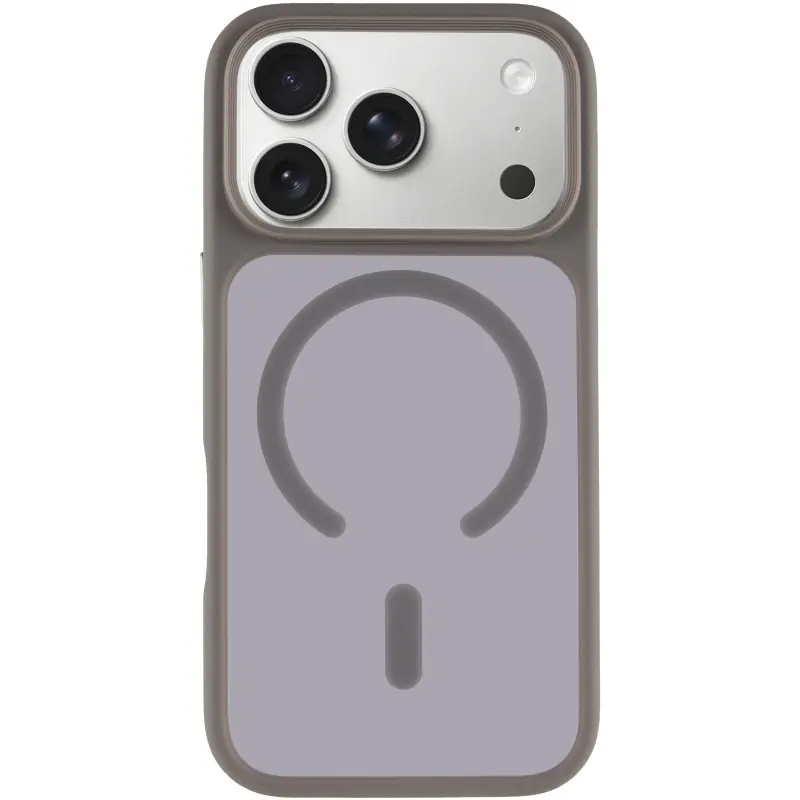 TPU+PC чехол Metal Buttons with MagSafe для Apple iPhone 17 Pro (6.3"), Серый / Grey 1, TPU+PC, купить оптом с доставкой
