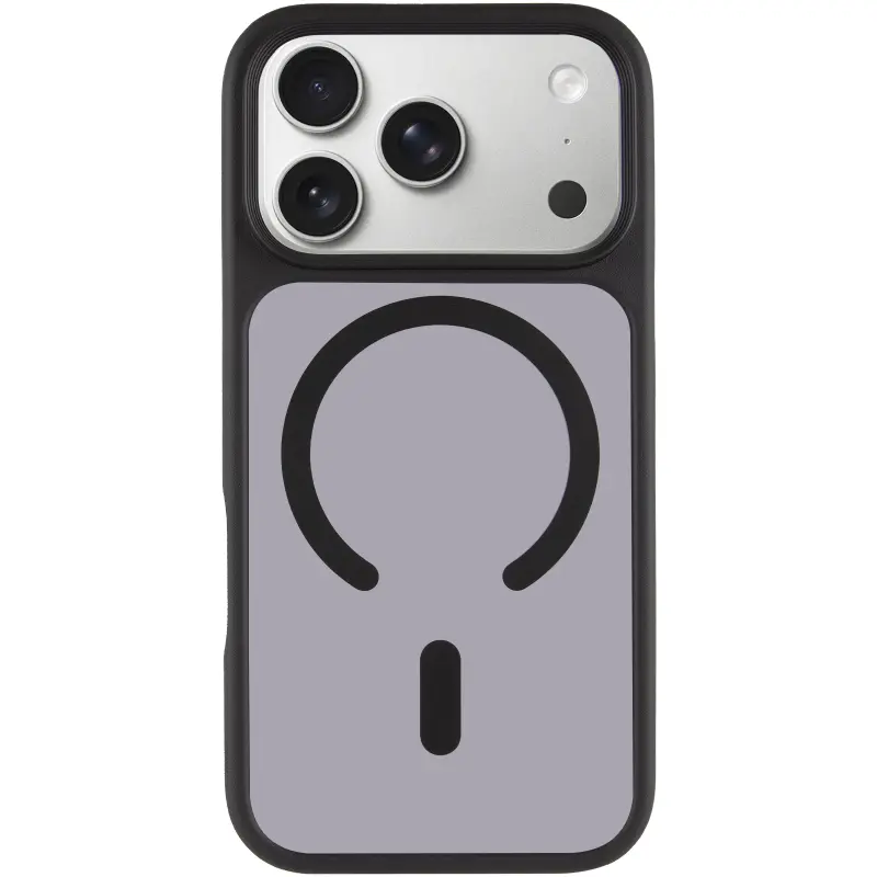 TPU+PC чехол Metal Buttons with MagSafe для Apple iPhone 17 Pro (6.3"), Черный / Black 1, TPU+PC, купить оптом с доставкой