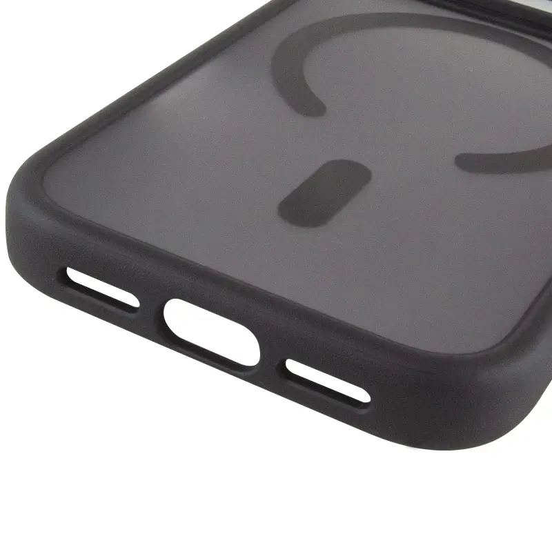 TPU+PC чехол Metal Buttons with MagSafe для Apple iPhone 17 Pro (6.3"), Черный / Black 4, TPU+PC, купить оптом с доставкой