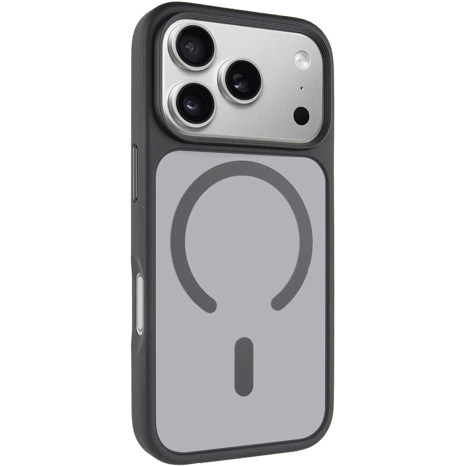 TPU+PC чехол Metal Buttons with MagSafe для Apple iPhone 17 Pro Max (6.9"), Черный / Black, TPU+PC, купить оптом с доставкой