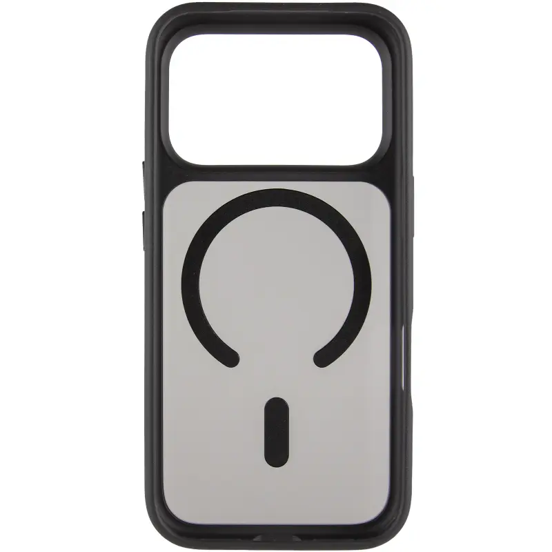 TPU+PC чехол Metal Buttons with MagSafe для Apple iPhone 17 Pro Max (6.9"), Черный / Black 2, TPU+PC, купить оптом с доставкой