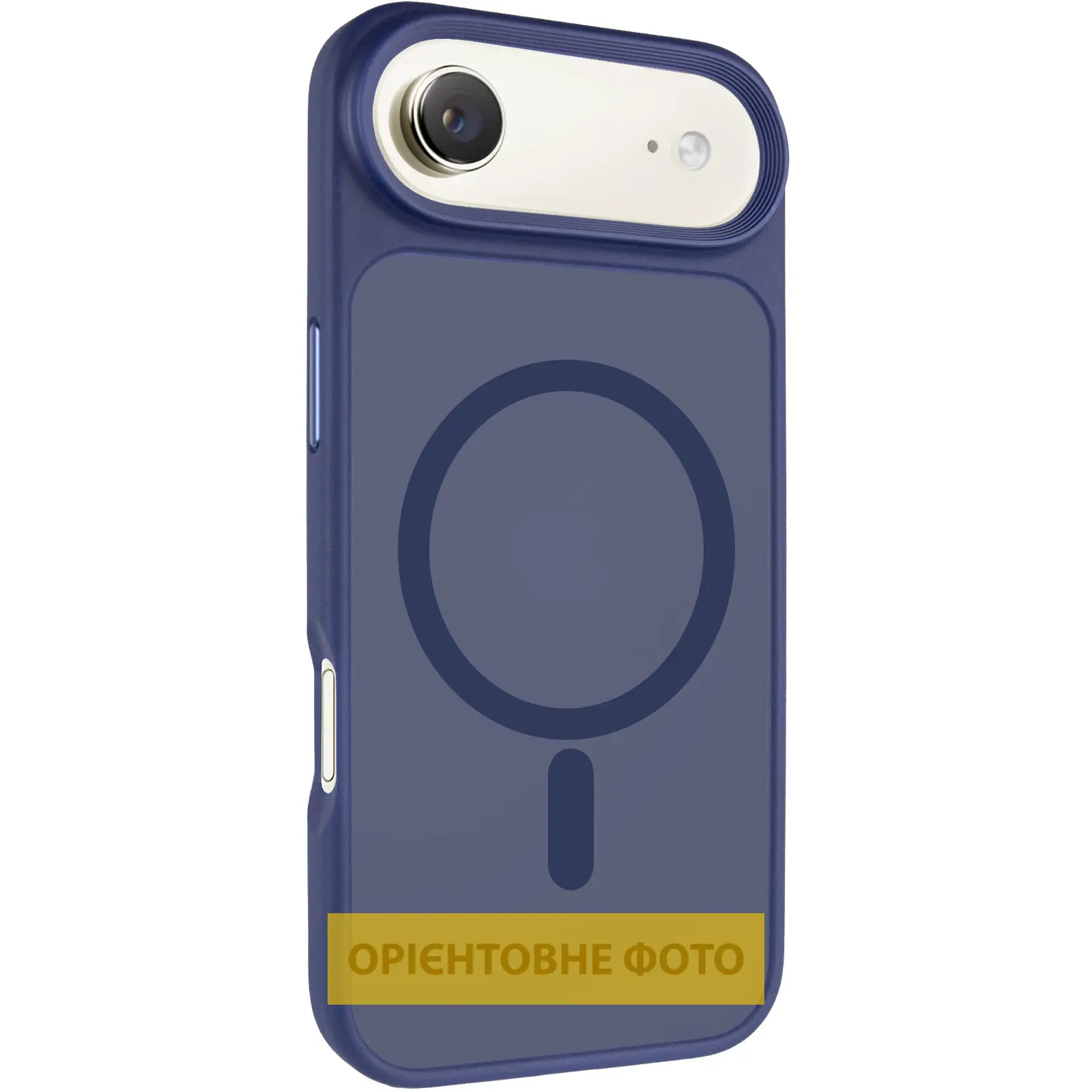 TPU+PC чехол Metal Buttons with MagSafe для Apple iPhone 17 Air (6.5"), Синий / Navy Blue, TPU+PC, купить оптом с доставкой