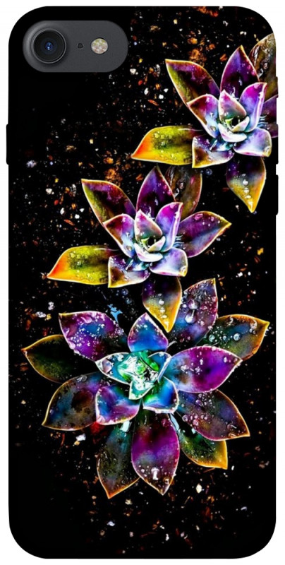 Чехол itsPrint Flowers on black для Apple iPhone 7 / 8 (4.7"), цветы, купить оптом с доставкой