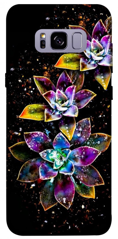 Чехол itsPrint Flowers on black для Samsung G955 Galaxy S8 Plus, цветы, купить оптом с доставкой