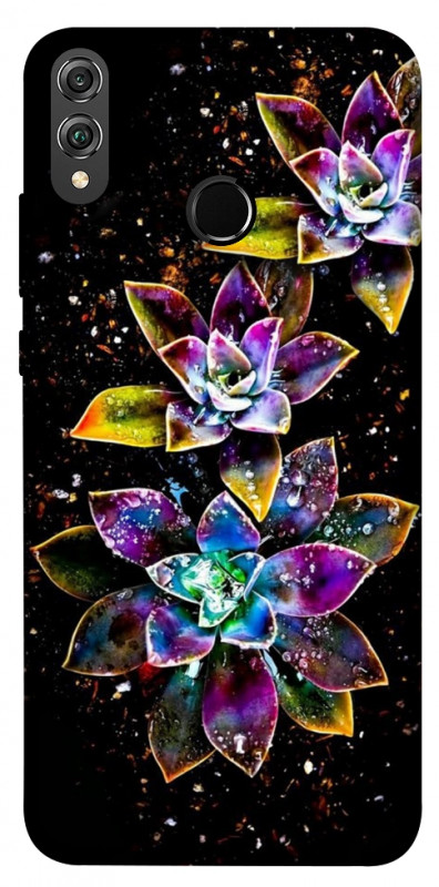 Чехол itsPrint Flowers on black для Huawei Honor 8X, цветы, купить оптом с доставкой
