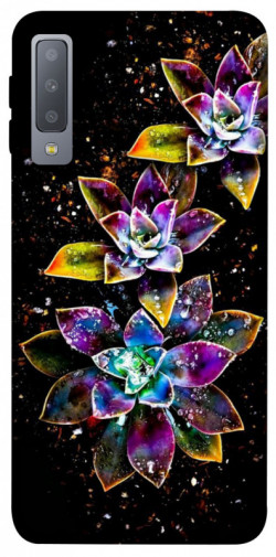 Чехол itsPrint Flowers on black для Samsung A750 Galaxy A7 (2018)