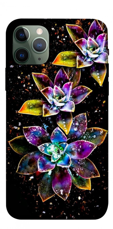 Чехол itsPrint Flowers on black для Apple iPhone 11 Pro (5.8"), цветы, купить оптом с доставкой