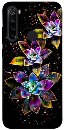 Чохол itsPrint Flowers on black для Xiaomi Redmi Note 8