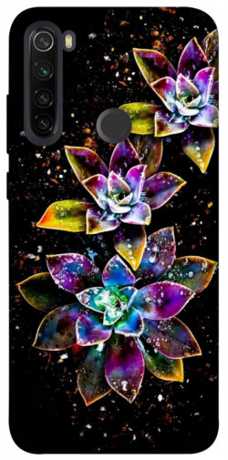 Чехол itsPrint Flowers on black для Xiaomi Redmi Note 8T