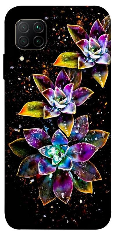 Чехол itsPrint Flowers on black для Huawei P40 Lite, цветы, купить оптом с доставкой