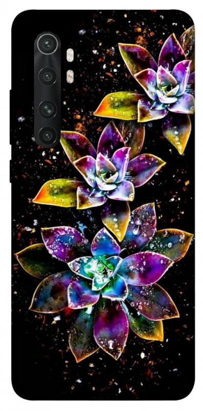 Чехол itsPrint Flowers on black для Xiaomi Mi Note 10 Lite, цветы, купить оптом с доставкой