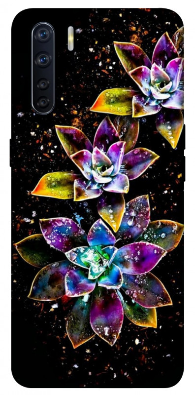 Чохол itsPrint Flowers on black для Oppo A91, квіти, купити оптом з доставкою