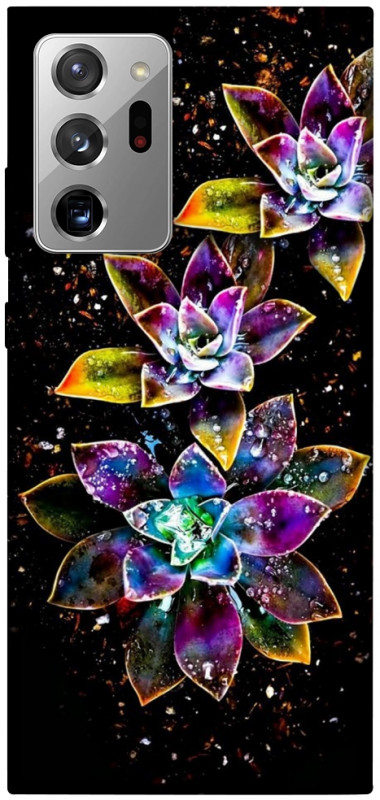 Чехол itsPrint Flowers on black для Samsung Galaxy Note 20 Ultra, цветы, купить оптом с доставкой