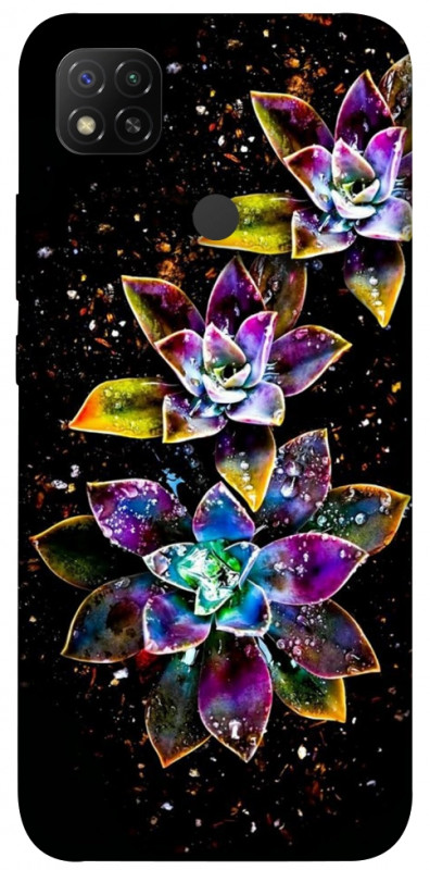 Чехол itsPrint Flowers on black для Xiaomi Redmi 9C, цветы, купить оптом с доставкой