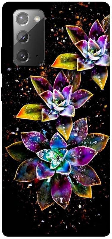 Чехол itsPrint Flowers on black для Samsung Galaxy Note 20, цветы, купить оптом с доставкой