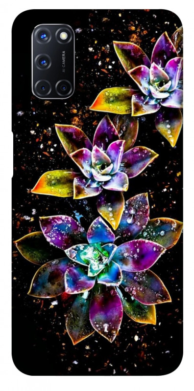 Чохол itsPrint Flowers on black для Oppo A52 / A72 / A92, квіти, купити оптом з доставкою