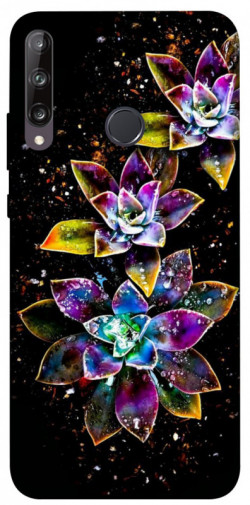 Чохол itsPrint Flowers on black для Huawei P40 Lite E / Y7p (2020)