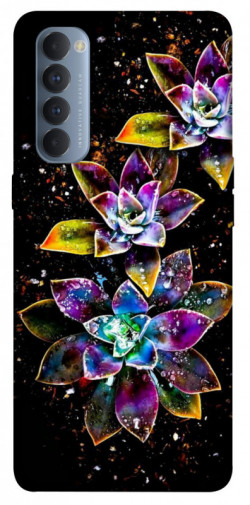 Чехол itsPrint Flowers on black для Oppo Reno 4 Pro