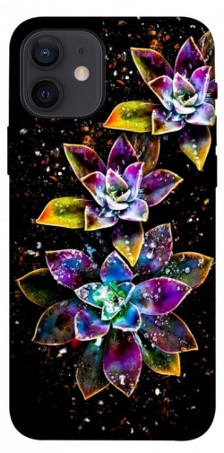 Чехол itsPrint Flowers on black для Apple iPhone 12 Pro (6.1")