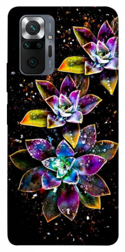 Чохол itsPrint Flowers on black для Xiaomi Redmi Note 10 Pro