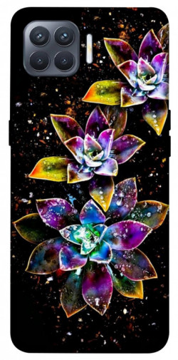 Чехол itsPrint Flowers on black для Oppo Reno 4 Lite